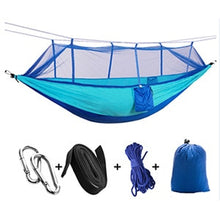 Load image into Gallery viewer, Portable Outdoor Army Green Net Hammock