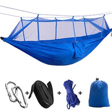 Load image into Gallery viewer, Portable Outdoor Army Green Net Hammock