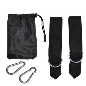 1 Set Of Hammock Strap Rope With Metal Buckle and 2 carabiners Bind Rope Max Bearing 250kg Outdoor Camping Hanging Belt